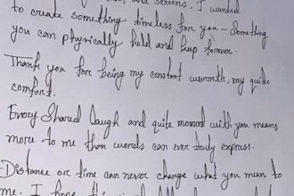 write neat and aesthetic handwritten letters,thank you notes,and documents