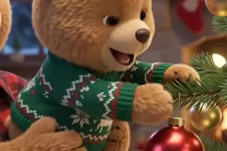 create 3d christmas animation video, christmas logo animation and new year video