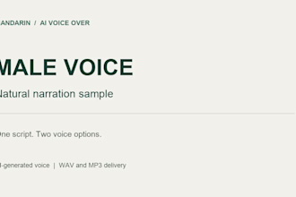 create natural english or mandarin chinese ai voice overs