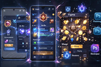 create mobile game UI UX with ai tools and assets