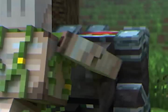 create minecraft 3d animation intro for youtube shorts and videos