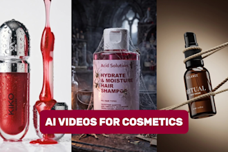 create viral ai commercial video ads for cosmetics and skincare products