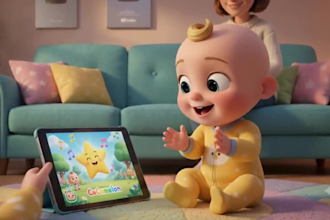 3d ai kids nursery rhymes animation video cocomelon style