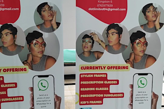 design roll up banner and window decal