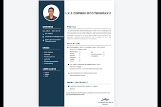 design a professional CV resume for jobs and internships