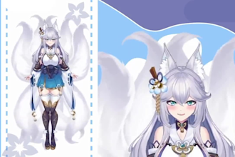 rig live2d vtuber model 2d vtuber model, 3d vtuber commission, 3d vrchat avatar