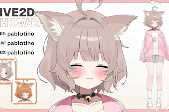 customize vtuber model character live2d model 2d vtuber rigging for streaming