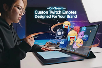 draw custom twitch emotes, chibi emotes, and sub badges for streamers