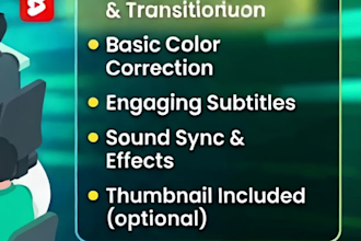be your professional video editor for tiktok, reels, shorts