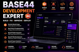 develop base44 bug fixing base44 replit base44 app base44 expert base44 web