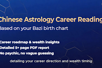 do a career and wealth astrology reading from your bazi natal chart