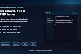 develop laravel yii2 rest apis and PHP backend systems