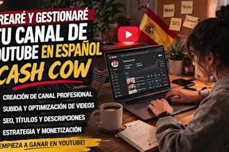 crearé y gestionaré un canal de youtube automatizado en español rentable con SEO