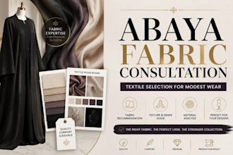 do abaya textile or fabric recommendations for modest wear fashion collection