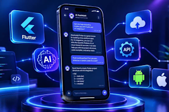 do ai mobile app development, android ios app creation as flutter developer