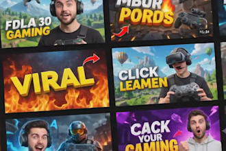 design attractive social media thumbnails logo
