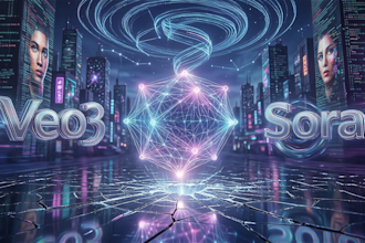 create realistic ai video, ai animation, ai video art, ai story, with veo3, sora
