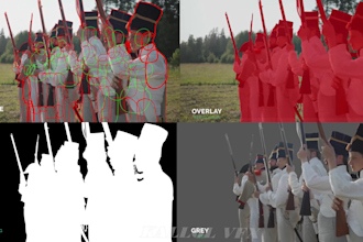 do professional rotoscoping for vfx green screen and roto alpha matte