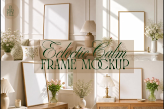 create canvas mockup or wall art mockup design for you