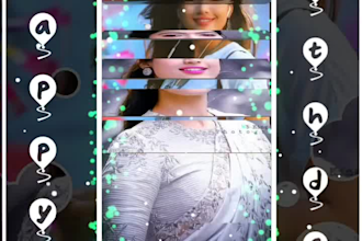 design creative birthday photos and cinematic birthday video