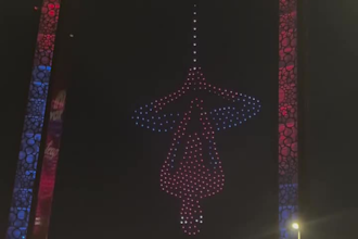 create 3d drone light show animation, vfx animation, vfx compositing, 3d cgi vfx