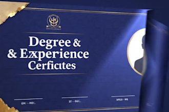 design professional training, award and experience certificates