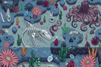 create 2d top down pixel art tilemaps, rpg tilesets, background and environment