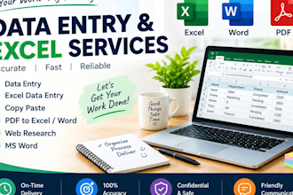 do data entry, typing, ms word and power point presentation work