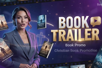 create book trailer, book promo, christian book promotion, 3d book game trailer