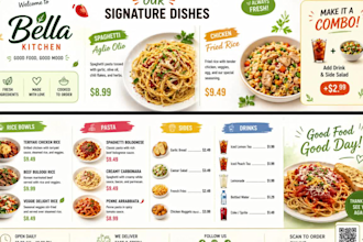 design animated digital menu board design static digital menu food menu