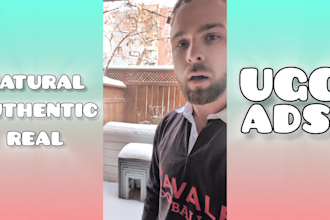 create authentic, real, excited, trustworthy guy ugc ads