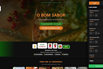 create restaurant website with menu and online ordering