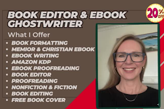 be your ebook ghostwriter for fiction, nonfiction, self help book and amazon kdp
