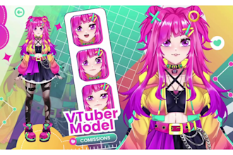 design vtuber and live2d rigging vbridger with high quality