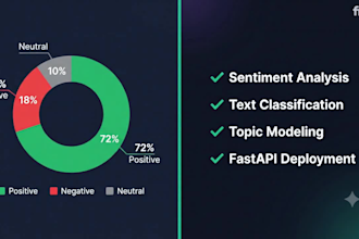 nlp models for sentiment analysis, text classification and topic modeling