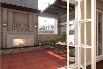 create photorealistic 3d exterior architectural rendering