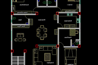 redraw floor plan from PDF to autocad professionally