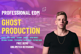 be ghost producer for edm, house, deep house, techno music