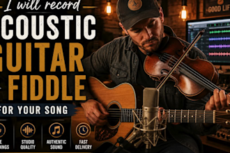 record acoustic guitar country banjo fiddle for your song