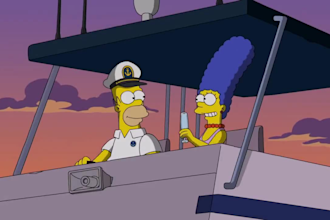 create simpsons style animation video or yellow cartoon in rick and morty style