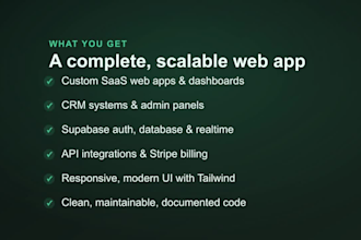 be your next js developer for saas, crm and supabase web apps