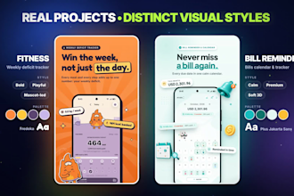 design app store and google play screenshots plus free promo video