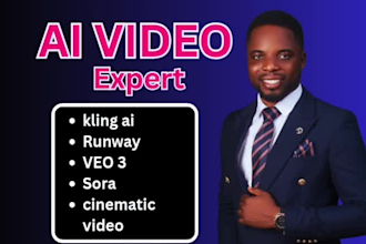 create ai cinematic video and marketing content on runway, sora, veo3, kling ai