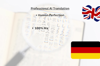 provide professional ai translation and human editing