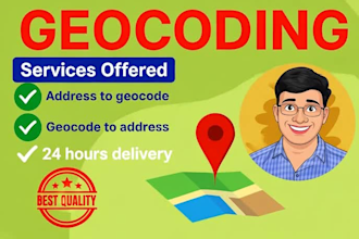 geocode and reverse geocode from addresses to latitude longitude in 24hrs