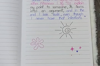 handwrite notes and letters