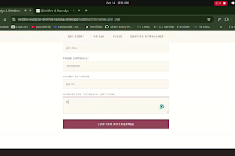 build a digital wedding invitation website