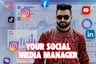 be your social media marketing manager and content creater