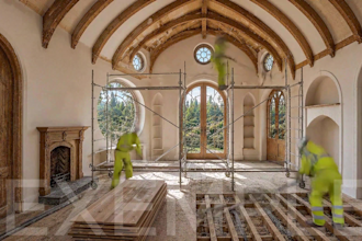 create an ai abandoned house restoration video, before and after