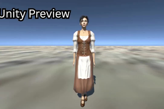 create 3d low poly game character model design for games and animation